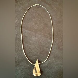 Vintage Sterling Silver 925 Chain and Pendant, Stamped “Italy”, 18”